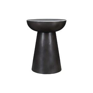Jofran,Circularity Modern Luxury Marble and Iron 18" Round Pedestal End Table - 1 of 4