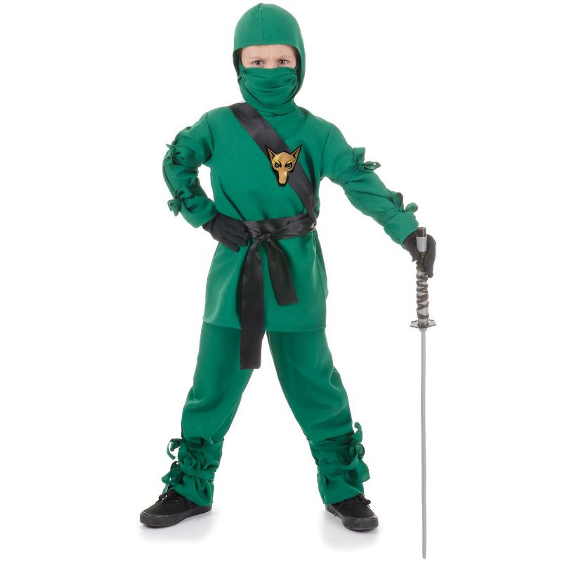 Underwraps Secret Ninja Child Costume (Green), 1 of 2