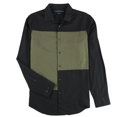 Perry Ellis Mens Color Block Button Up Shirt