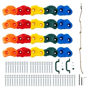 VEVOR 25 Rock Climbing Holds,Multi-Size and Colored Climbing Rocks for Kids and Adults,Rock Wall Holds with Knotted Rope,Handles and Mounting Hardware - 1 of 4