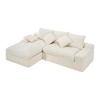 Dolonm 98'' Modular Sectional Sofa,Convertible Sponge Compression Sofas,Deep Seat L-Shape Sofa Couch with Chaise,for Living Room, Bedroom - 2 of 4