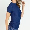 Calypsa Women's Plus Size Half-Zip Short Sleeve Rashguard UPF 50+ Adele Swim Top - 2 of 4
