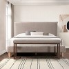 TiramisuBest Handcrafted Mango Wood Bench – Rustic Boho Dining Bench, Natural Wood Finish & Eco-Friendly Design - 2 of 4