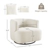 32.3" Wide Upholstered Swivel Accent Chair, 360° Swivel Accent Barrel Chairs, Comfy Club Reading Chairs for Adults for Living Room, Bedroom - 3 of 4