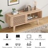 SEVOBAL 46" TV Stand TV Up to 59" Freestand Center Storage Cabinet Sliding Door Console Table End Table Living Room Bedroom, Beige, 46"*14.2"*17.8" - 3 of 4