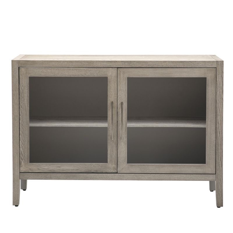 Modern Sideboard, Buffet Storage Cabinet with Tempered Glass Doors and Adjustable Shelves-ModernLuxe, 4 of 14