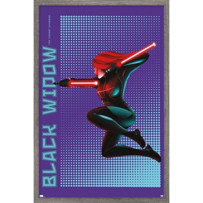Trends International Marvel Shape of a Hero - Black Widow Framed Wall Poster Prints