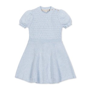 Girls' Organic Puff Sleeve Sweater Dress, Kids - 1 of 3