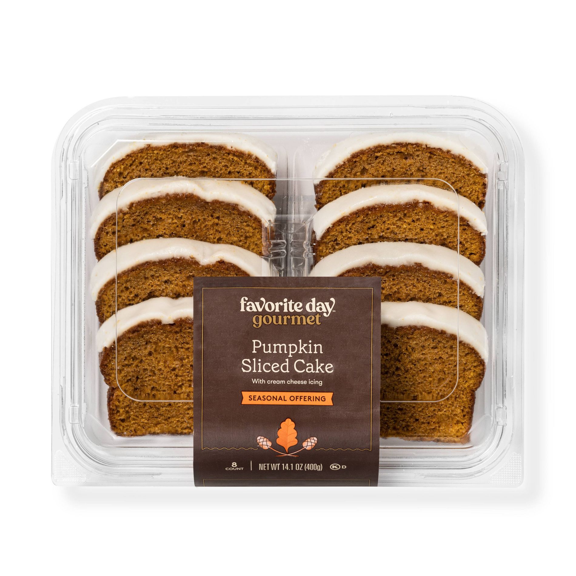 Iced Pumpkin Sliced Cakes - 14.1oz/8ct - Favorite Day™