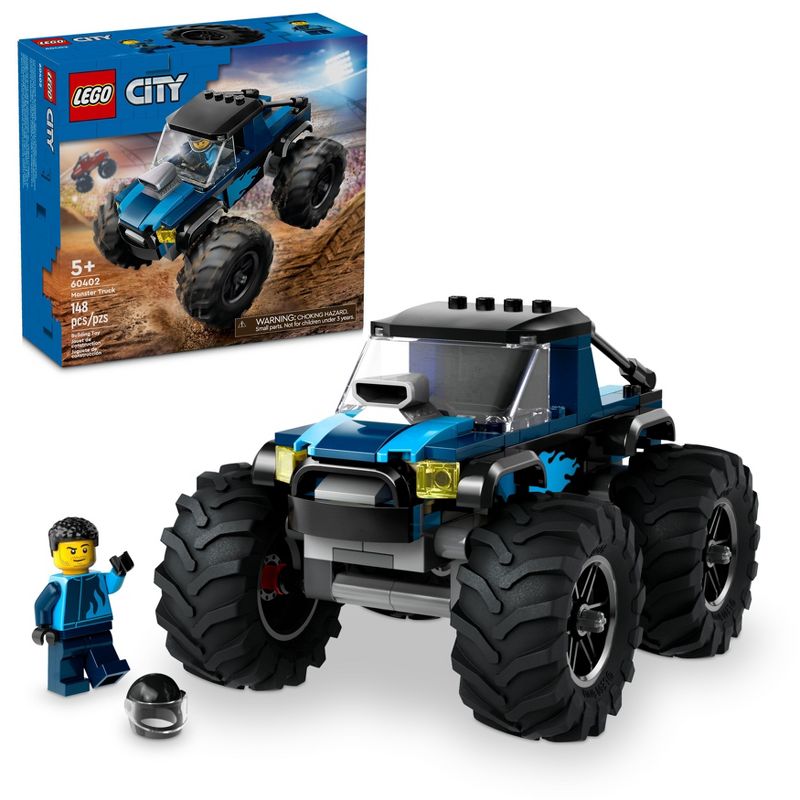 LEGO City Blue Monster Truck Off-Road Toy, Mini Monster Truck 60402, 1 of 8