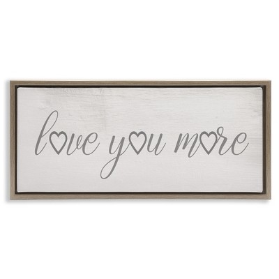 Stupell Industries Love You More Heart Icon, 31" x 14"