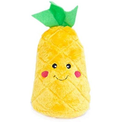 ZippyPaws NomNomz - Dog Squeaky Toys, Cute Stuffed Puppy Toy, Pet Products, Gift for Dogs, Soft and Cuddly - Pineapple