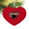 Clark Atlanta University Primary Logo Heart Love Wood Christmas Tree Holiday Ornament - 2 of 3
