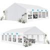 Acekool 20x20FT White Party Canopy Tent with 6 Removable Sidewalls, Waterproof Outdoor Tent for Weddings, BBQs, Backyard Events, and Parties - 3 of 4