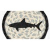 Earth Rugs Shark Round Large Coaster 7"x7" – Braided Jute, Coastal Nautical Table Accent - 3 of 3