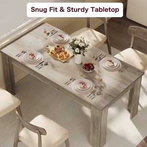 63" Dining Table for 4-6, Wood Dining Room Table, Farmhouse Dinette for 4, Rectangular Kitchen Table for Kitchen & Dining, Small Space - 1 of 4