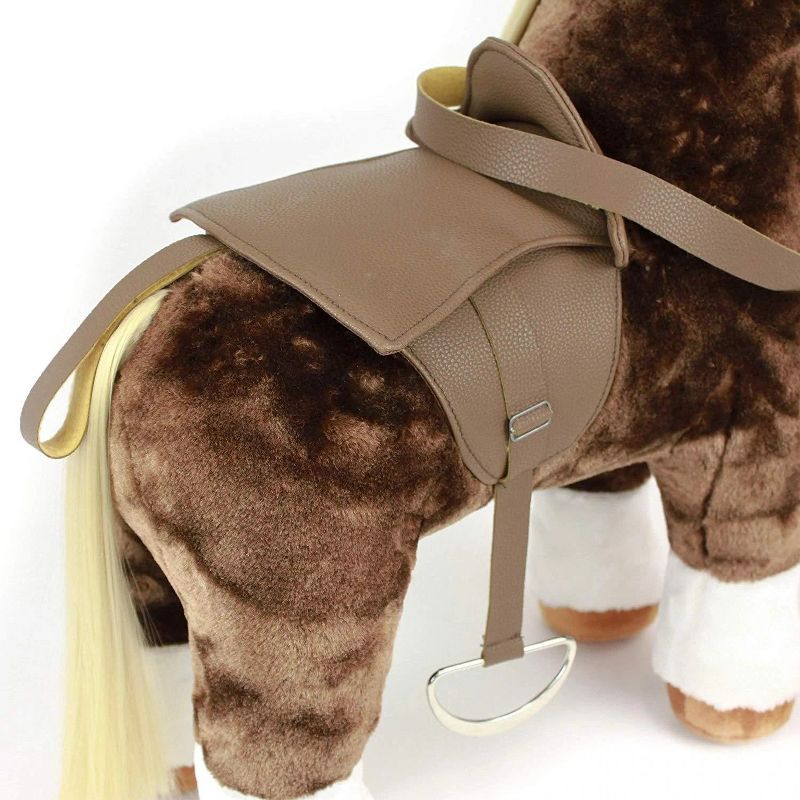 Playtime By Eimmie 18 Inch Doll Plush Horse with Saddle, 5 of 6