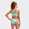 Girls' Floral Printed Rash Guard Set - Cat & Jack™ - 2 of 4