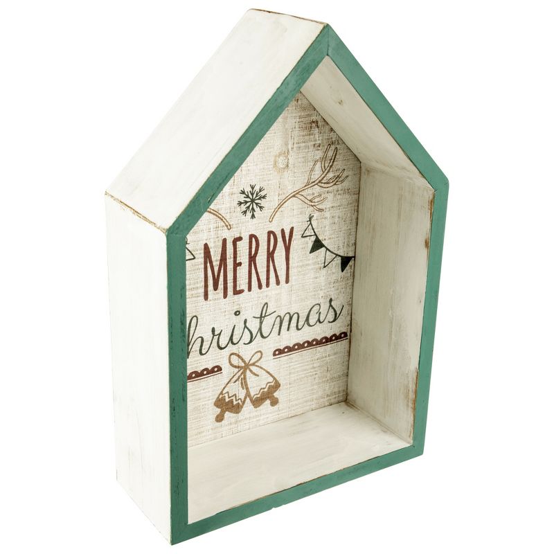 Northlight 11.75" Green Merry Christmas 3-D House Wall Sign, 5 of 8