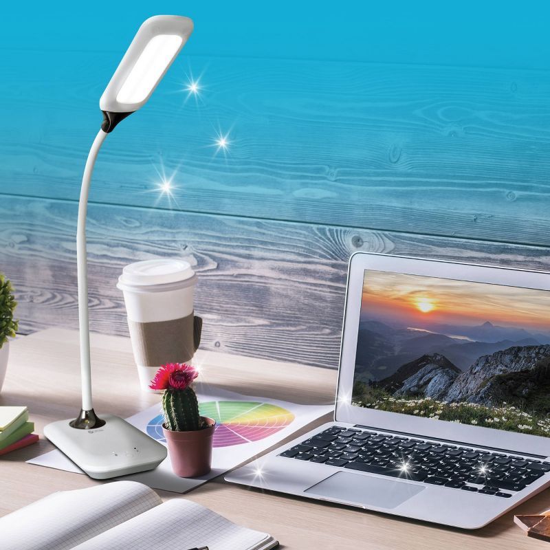 Enhance Sanitizing Desk Lamp with USB Charging (Includes LED Light Bulb) - OttLite, 3 of 10