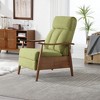 Modern Accent Recliner Chair with Adjustable Footrest, High-Density Cushion, Solid Wood Frame - 3 of 4