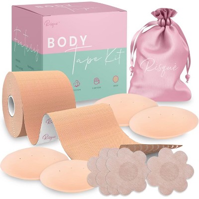 Risque Beige Boob Tape & Nipple Covers Kit, Includes Body Tape