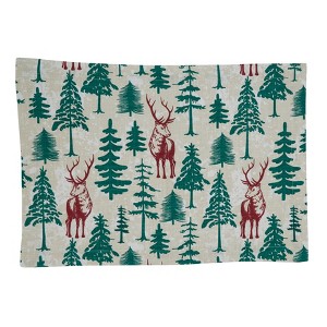 Saro Lifestyle Holiday Woodland Cotton Placemats (Set of 4) - 1 of 4