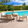 Alaterre Furniture 6pc Outdoor Patio Dining Set, Okemo Table with 10' Auto Tilt Umbrella - 2 of 4