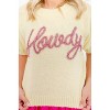 Women's Queen of Howdy Puff Sleeve Sweater - BiBi - 3 of 4