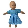 Doll Clothes Superstore Blue Party Lace Trimmed Dress Fits 15-16 Inch Baby And Cabbage Patch Kid Dolls - 3 of 4