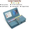 Hachikiko Leather RFID Blocking Wristlet Wallet - Large Capacity Credit Card Holder with 24 Card Slots & ID Windows - 4 of 4