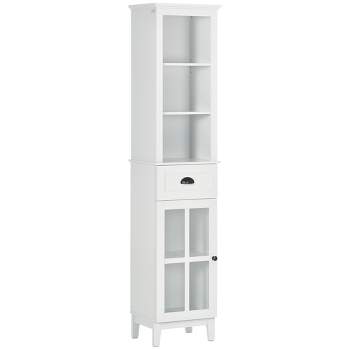 Small Freestanding Bathroom Storage Cabinet Corner Floor Cabinet With Doors  And Shelves Thin Toilet Vanity Cabinet Narrow Bath Sink Organizer 210705  From Dou08, $29.97