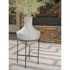 Signature Design by Ashley Estonbank 28.5" Metal Vase, Distressed Cream Finish - 2 of 4