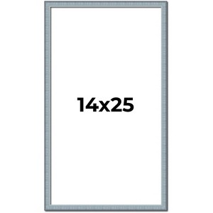 PosterPalooza | Textured Blue Picture Frame - UV Acrylic, Foam Board Backing, Hanging Hardware - 1 of 4