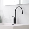 BWE Single Hole Single-Handle HIgn-Arc Bathroom Faucet in Matte Black - 4 of 4