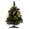 vidaXL Artificial Pre-lit Christmas Tree with Stands Green 2 ft PVC - 3 of 4