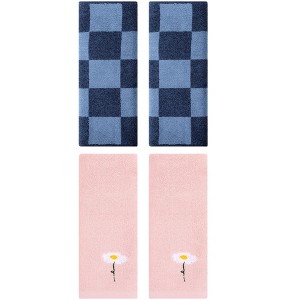 REGALWOVEN 4 Pcs Bathroom Pattern Soft Absorbent Cotton Hand Towels - 1 of 4