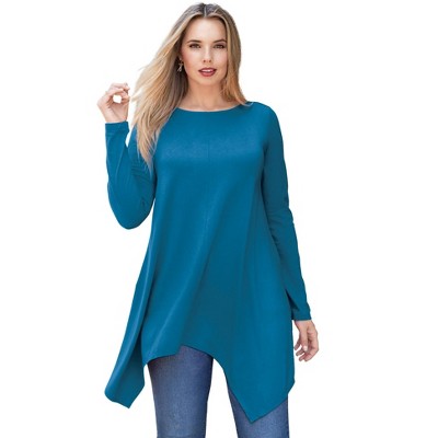 Roaman's Women's Plus Size Handkerchief Hem Ultimate Tunic