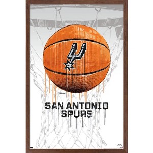 Trends International NBA San Antonio Spurs - Drip Basketball 21 Framed Wall Poster Prints - 1 of 4