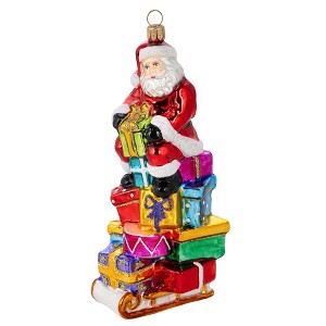 Miss Christmas 7.0 Inch Santa's Sleigh With Gifts Christmas Tree Ornament , Christmas Decor Christmas Presents Sled (1PC) - 1 of 4