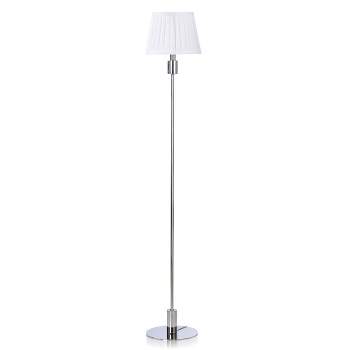 Dann Foley Lifestyle Floor Lamp with Shade Silver/White - StyleCraft