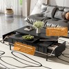 Vynxaria Black U-Can Lift-Top modern space Coffee Table - 2 of 4