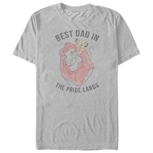 Men's Lion King Best Dad in Pride Land T-Shirt - 1 of 3