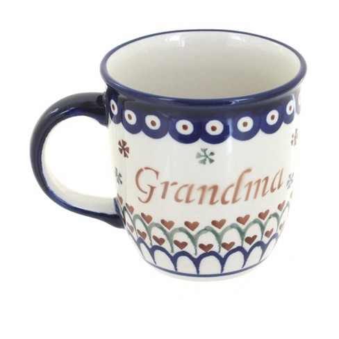 DEMDACO Grandpa and Grandma Hug Mugs - Set of 2 12 ounce - White