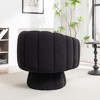 SEYNAR Modern Teddy Upholstered Fabric Round 360 Degree Swivel Accent Chair - 4 of 4