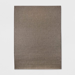 Basketweave Outdoor Rug Coffee - Threshold™ - 1 of 4