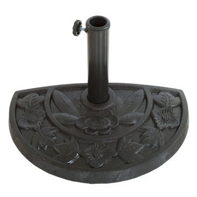 20 lb Half Round Umbrella Base - Black - Pure Garden