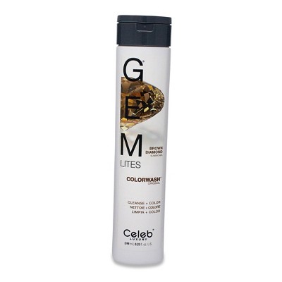 Celeb Luxury Gemlites Brown Diamond Colorwash Shampoo 8.25 oz