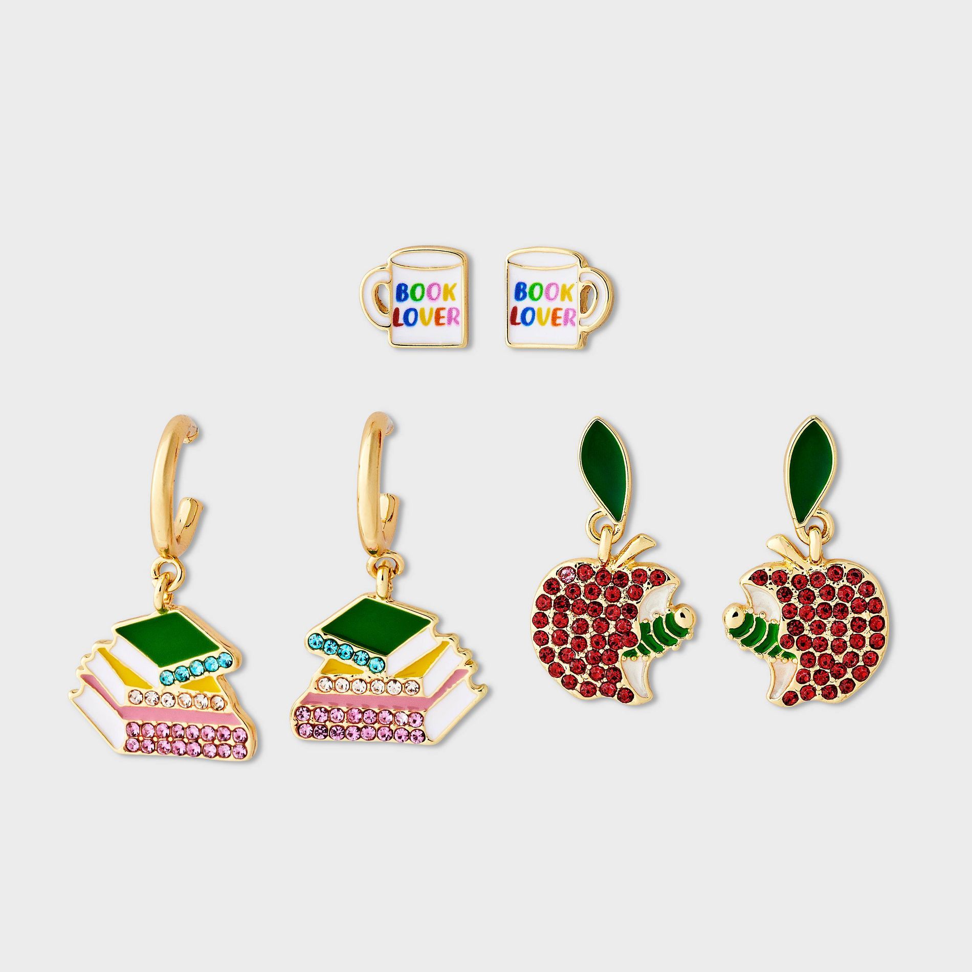 SUGARFIX by BaubleBar Reading Corner Earring Set 3pc - Multicolor
