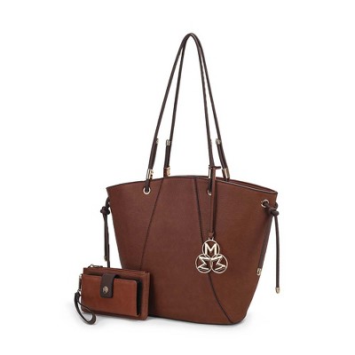 MKF Collection Liv Vegan Leather Women’s Tote Handbag with Matching Wallet by Mia K